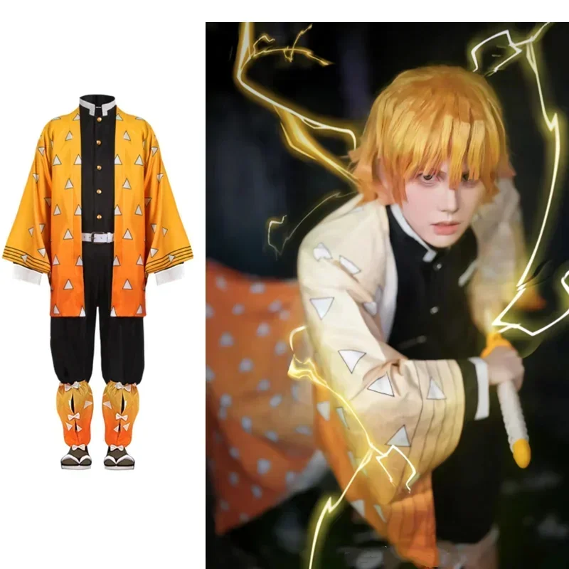 Cosplay Anime Zenitsu - 2026 Anime Moordenaar Kimetsu Agatsuma Zenitsu