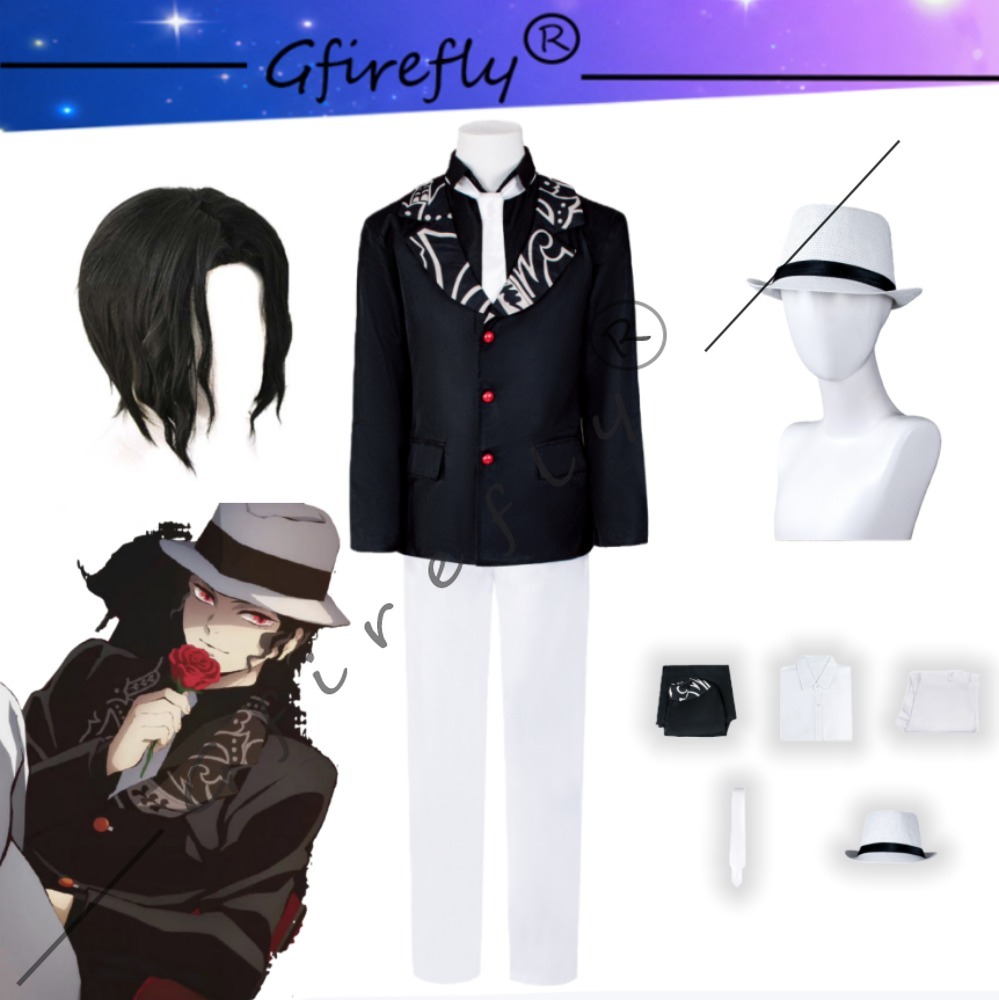 Anime Cosplay Manga - Anime Cosplay Costume Muzan Kibutsuji Black