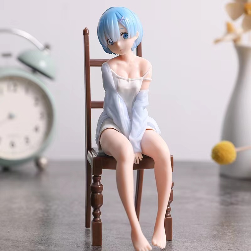 Anime Cosplay Re Zero - 17cm Re Zero Rem Figure Sitting