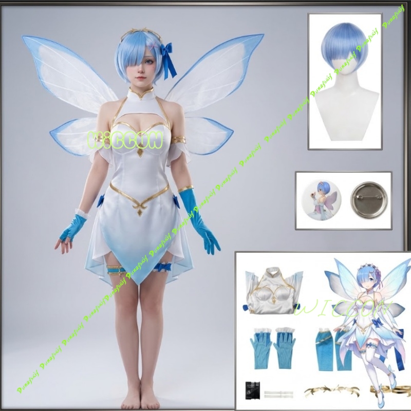 Anime Cosplay Re Zero - Re Zero Rem Flower Fairy Cosplay