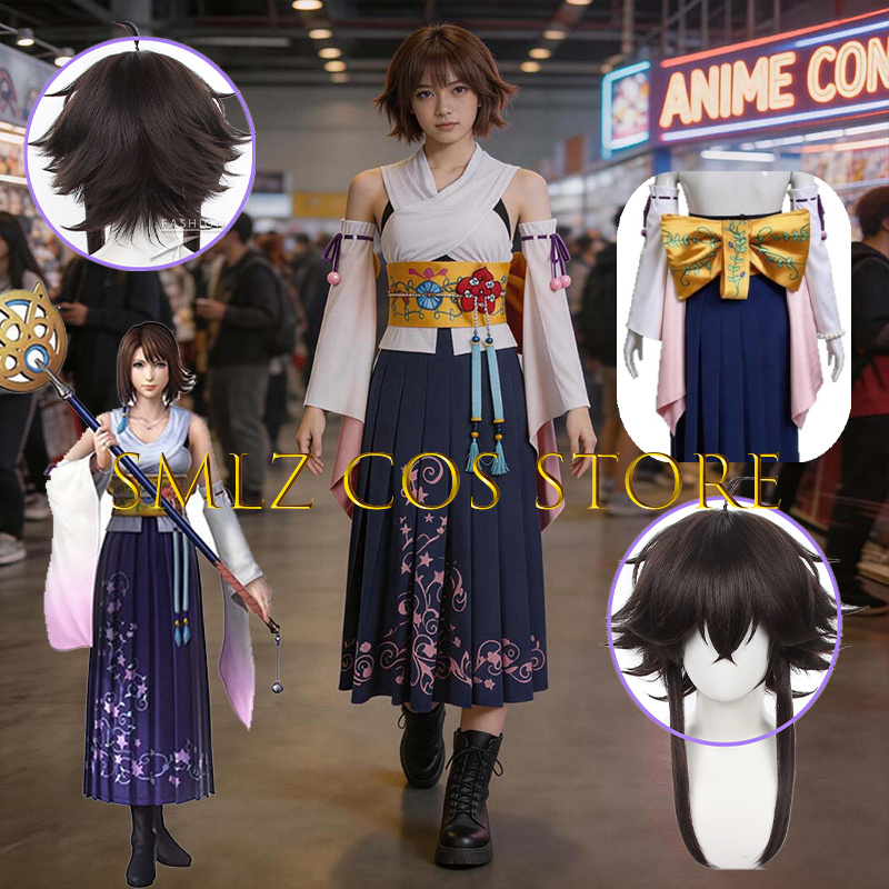 Anime Cosplay Girl Costume - Smlz FFX Yuna Cosplay Anime FF10