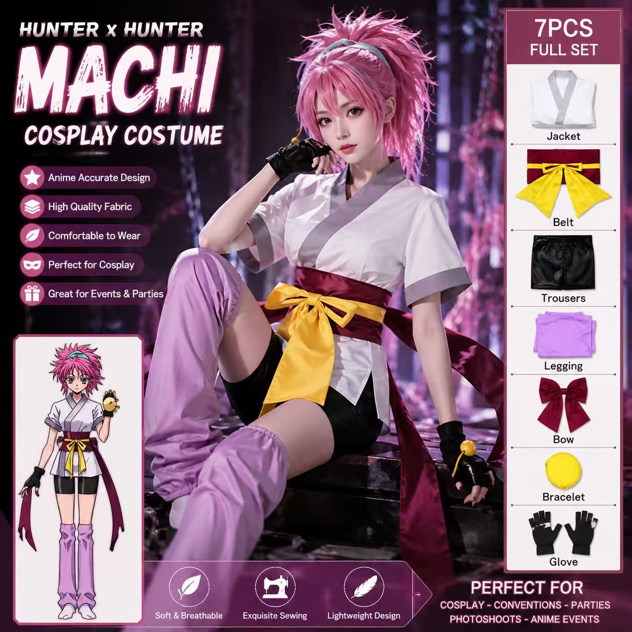 Hunter X Hunter Uniform - Hunter X Hunter Machi Cosplay Costume
