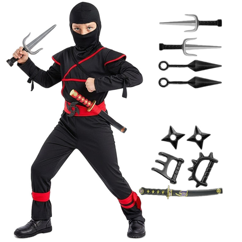 Anime Cosplay With Mask - Japanese Samurai Costume for Kids Ninja