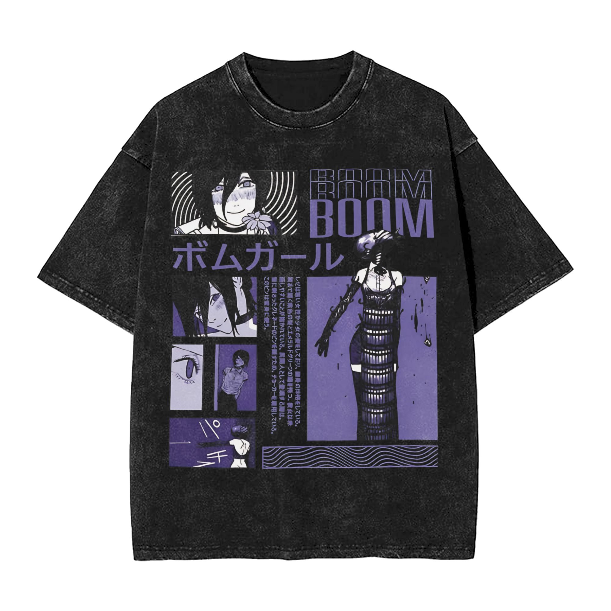 Chainsaw Man Washed Cotton T-S - Anime Cosplay Chainsaw Man 评论和价格