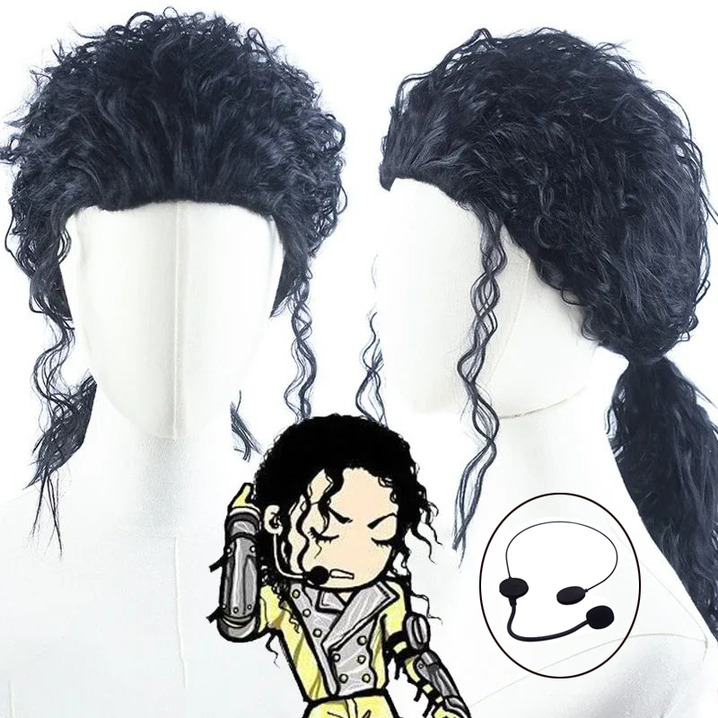MJ Michael Cosplay Black Wig J - Anime Cosplay Long Black Hair 评论和价格
