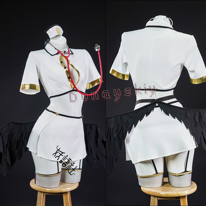OVERLORD Albedo Gothic Angel N - Anime Cosplay Nurse 评论和价格