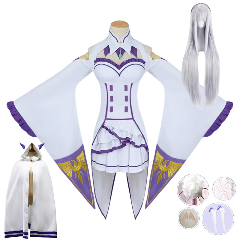 Emilia Cosplay Re Life in a di - Anime Cosplay Re Zero 评论和价格