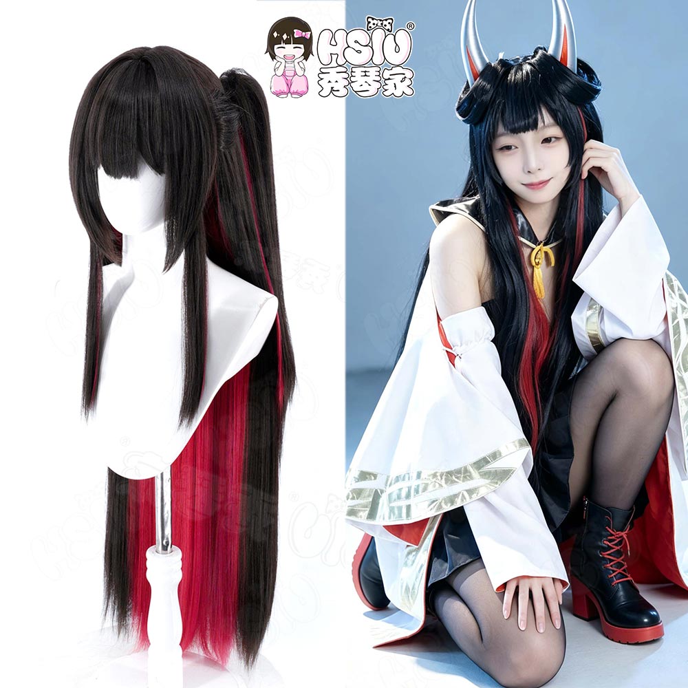 HSIU Game Azur Lane Hatsuzuki  - Anime Cosplay Long Black Hair 评论和价格