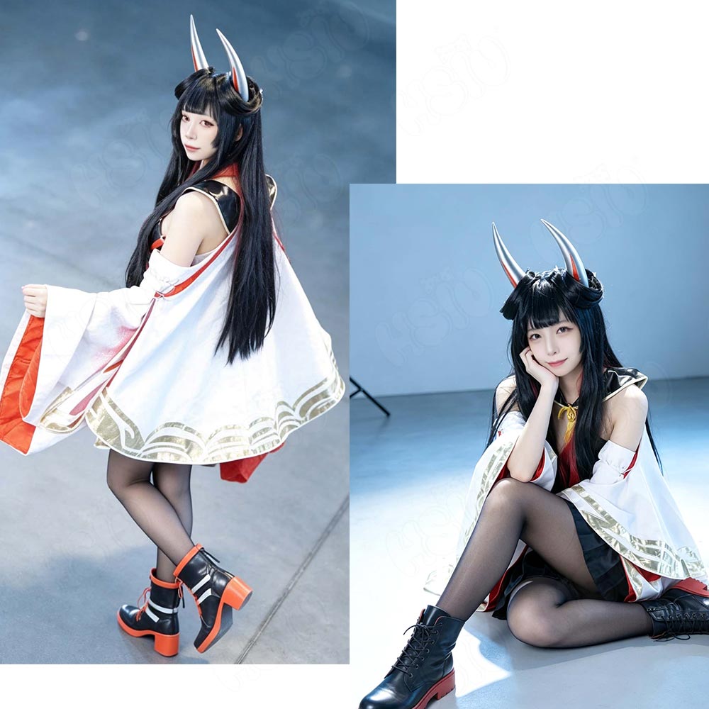 HSIU Game Azur Lane Hatsuzuki  - Anime Cosplay Long Black Hair 评论和价格