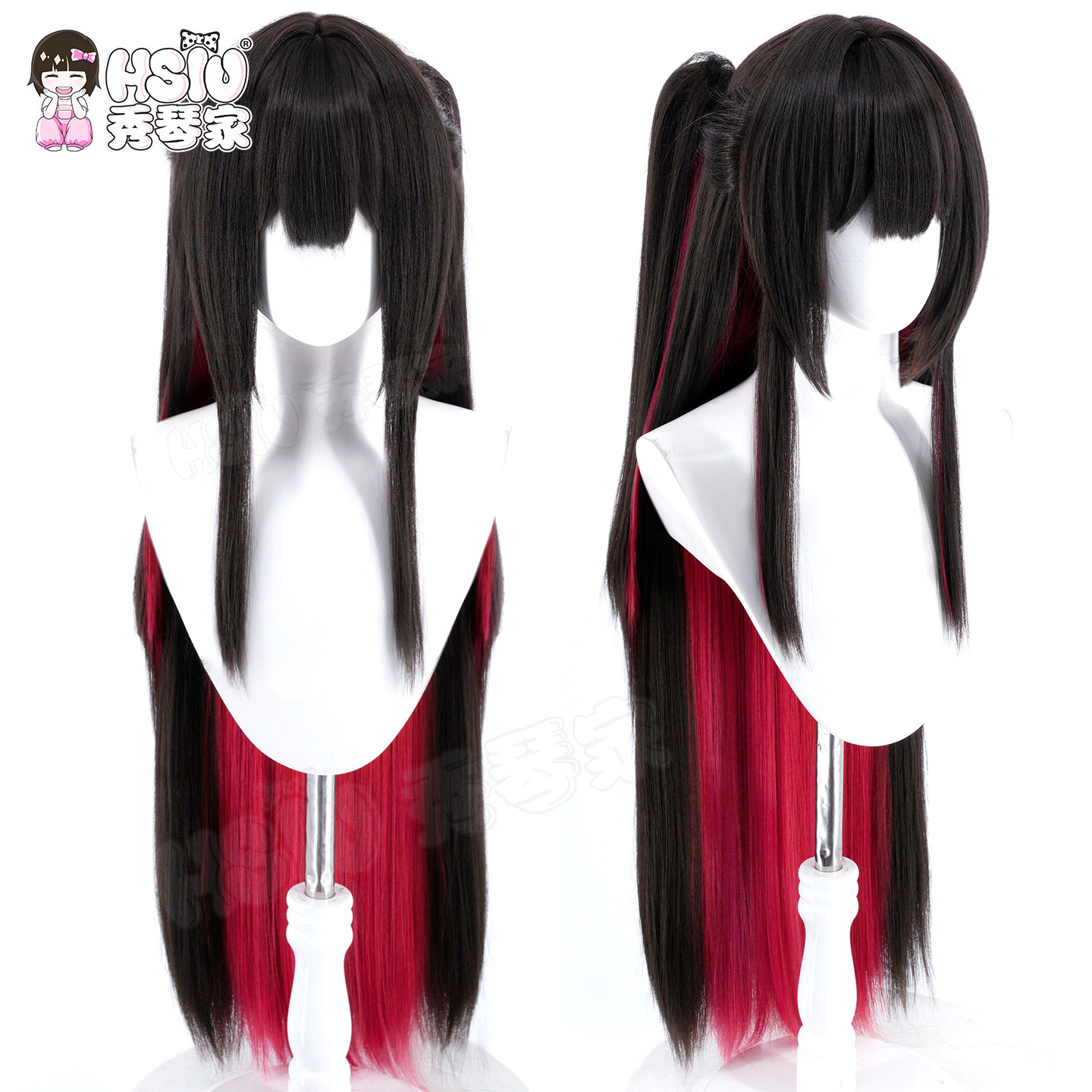 HSIU Game Azur Lane Hatsuzuki  - Anime Cosplay Long Black Hair 评论和价格