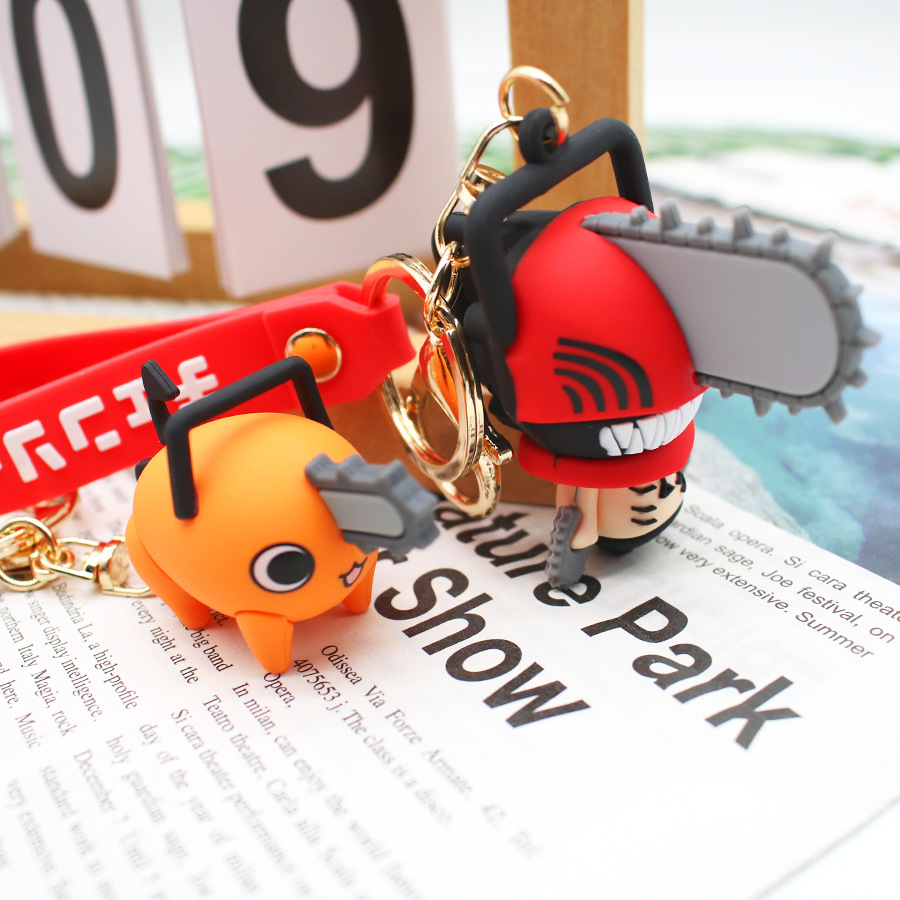 Chainsaw Man Keychains Cartoon - Anime Cosplay Chainsaw Man 评论和价格