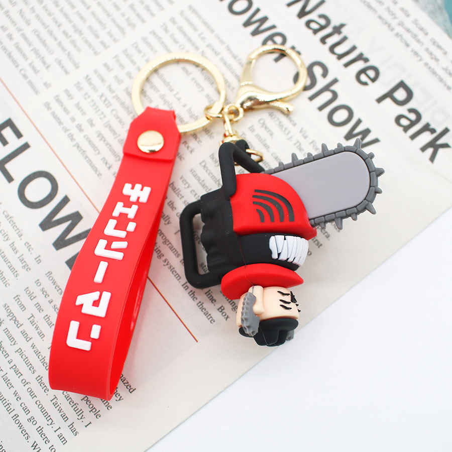 Chainsaw Man Keychains Cartoon - Anime Cosplay Chainsaw Man 评论和价格