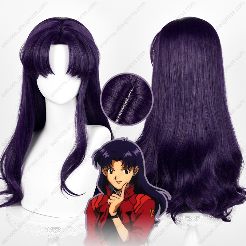 EVA Misato Katsuragi Cosplay W - Anime Cosplay Long Black Hair 评论和价格