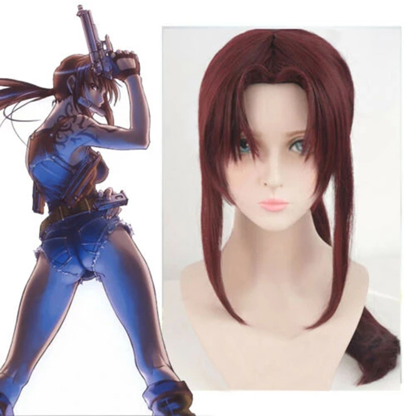 New BLACK LAGOON Rebecca Revy  - Anime Cosplay Long Black Hair 评论和价格