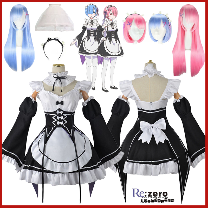 Anime Ram Rem Lolita Meid Cosp - Anime Cosplay Re Zero 评论和价格