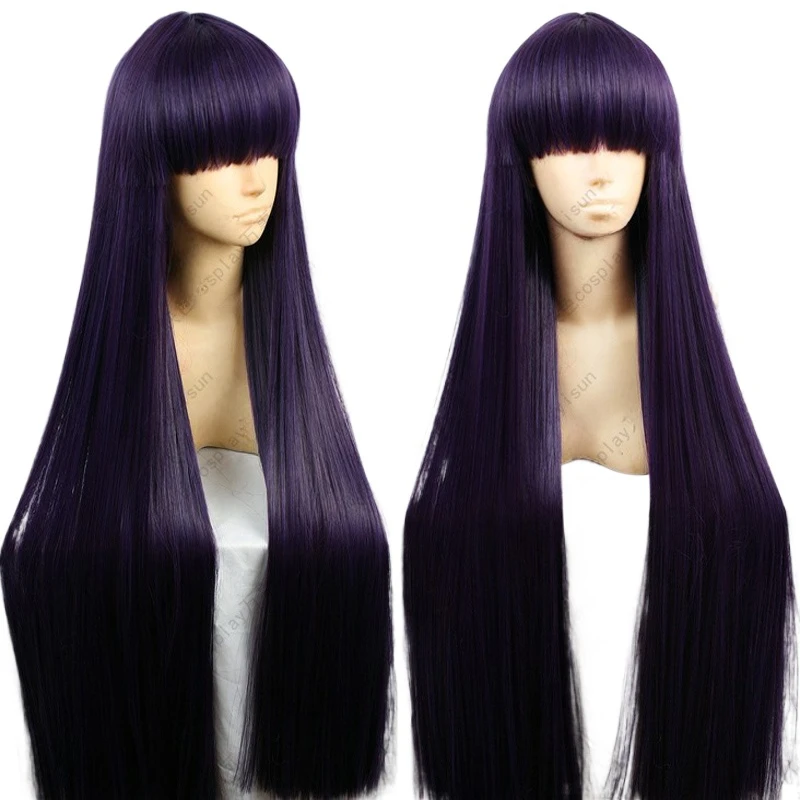 Sailor Mars Rei Hino 100CM Lon - Anime Cosplay Long Black Hair 评论和价格