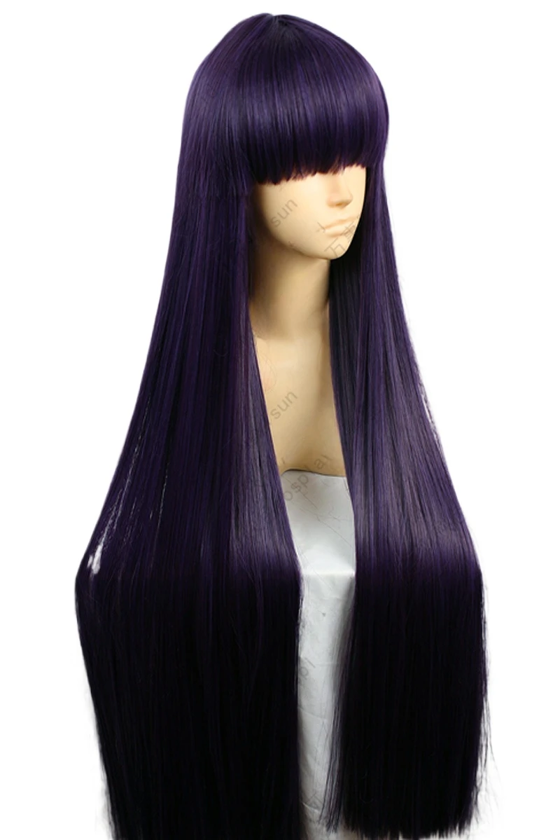 Sailor Mars Rei Hino 100CM Lon - Anime Cosplay Long Black Hair 评论和价格