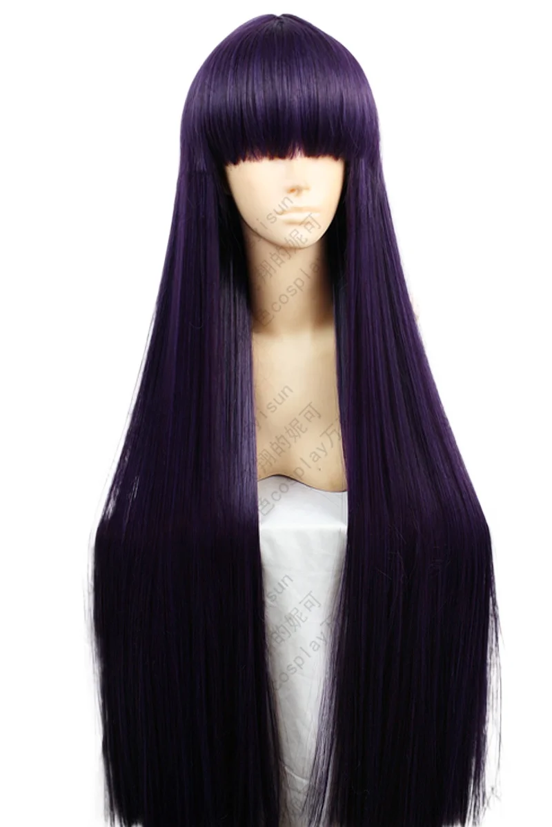 Sailor Mars Rei Hino 100CM Lon - Anime Cosplay Long Black Hair 评论和价格
