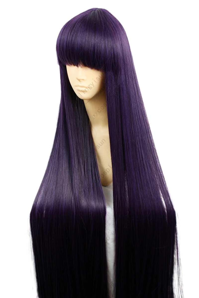 Sailor Mars Rei Hino 100CM Lon - Anime Cosplay Long Black Hair 评论和价格