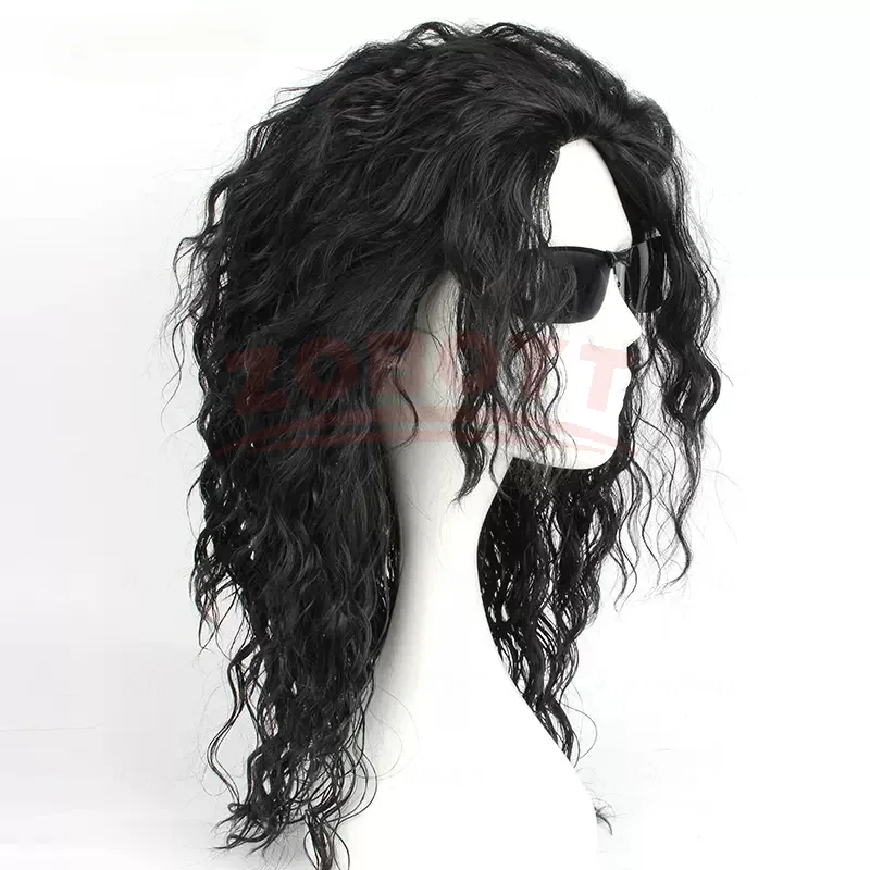 Anime Michael Jackson Cosplay  - Anime Cosplay Long Black Hair 评论和价格