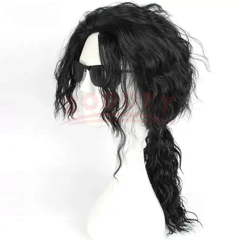 Anime Michael Jackson Cosplay  - Anime Cosplay Long Black Hair 评论和价格