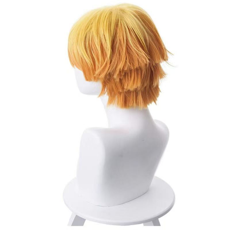 Yellow Ombre Layered Short Cos - Cosplay Anime Zenitsu 评论和价格