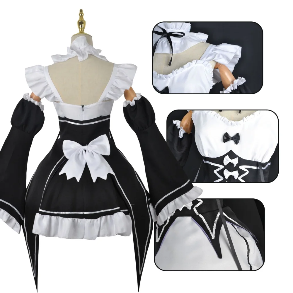 Anime Ram Rem Maid Cosplay Re  - Anime Cosplay Re Zero 评论和价格