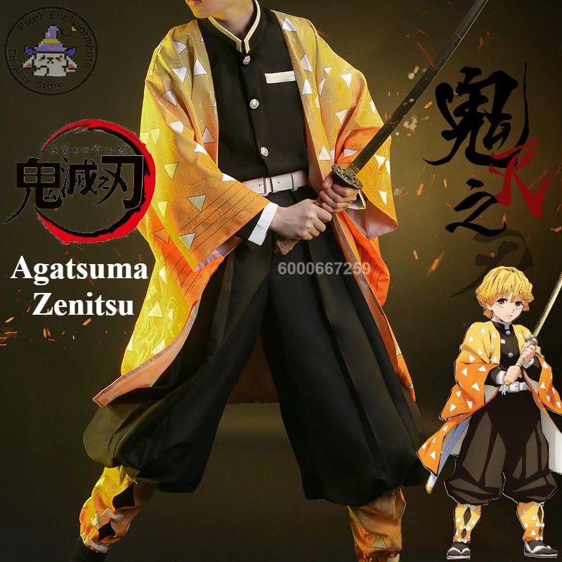 Demon Slayers Anime Kimetsu No - Cosplay Anime Zenitsu 评论和价格